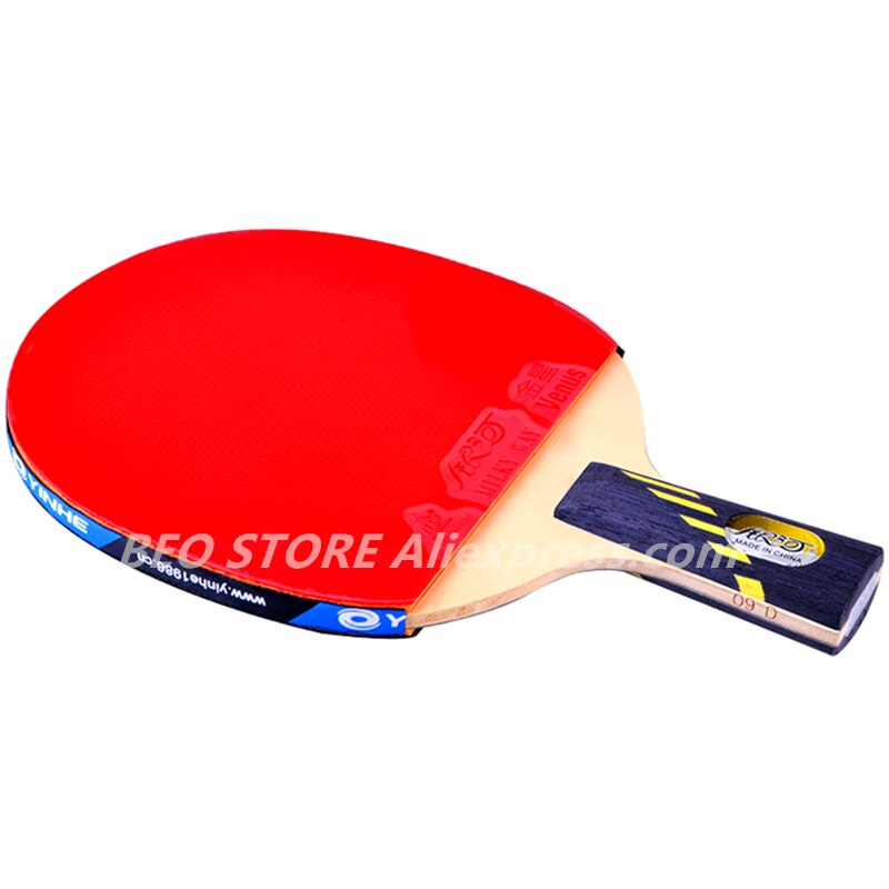 Yinhe 9-Ster Racket Galaxy Hout + Carbon Off + + Pips-In Rubber Tafeltennis Rackets Ping Pong bat: 9-star Short handle