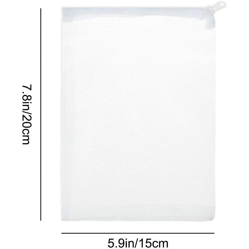 Aquarium Filter Bags 30Pcs Mesh Filter Media Bags with Zipper for Activated Carbon Biospheres Ceramic Rings Fish Tank