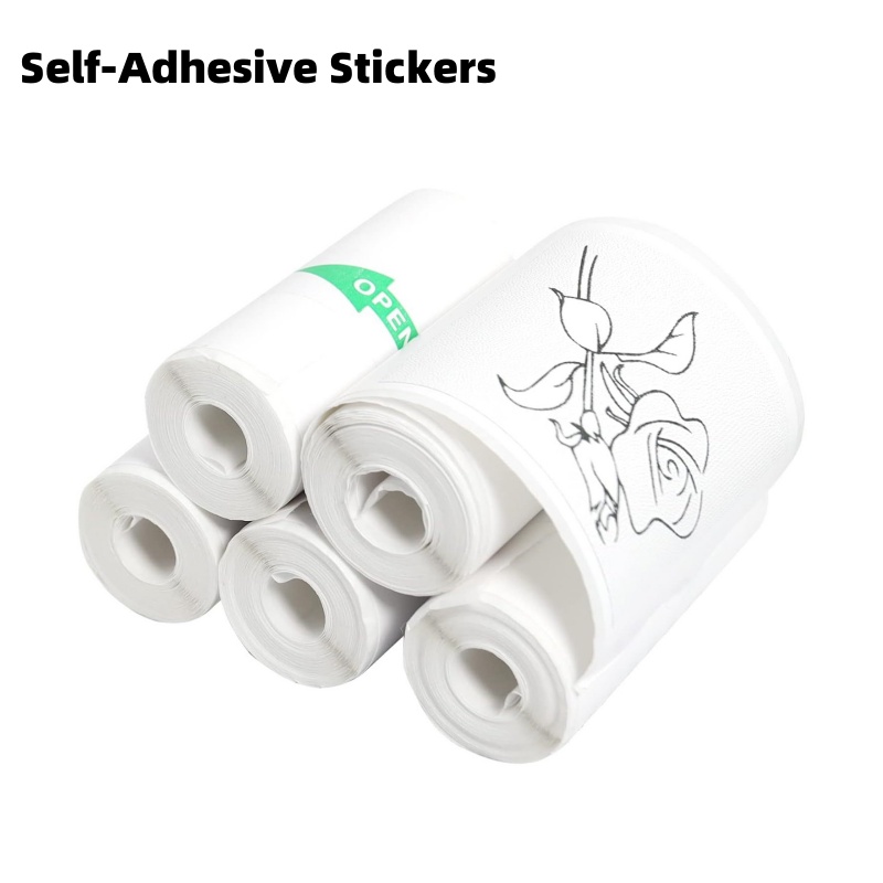 Portable thermal printer mini cat print photo pocket thermal label printer 58mm printing wireless Bluetooth Android iOS printers: green