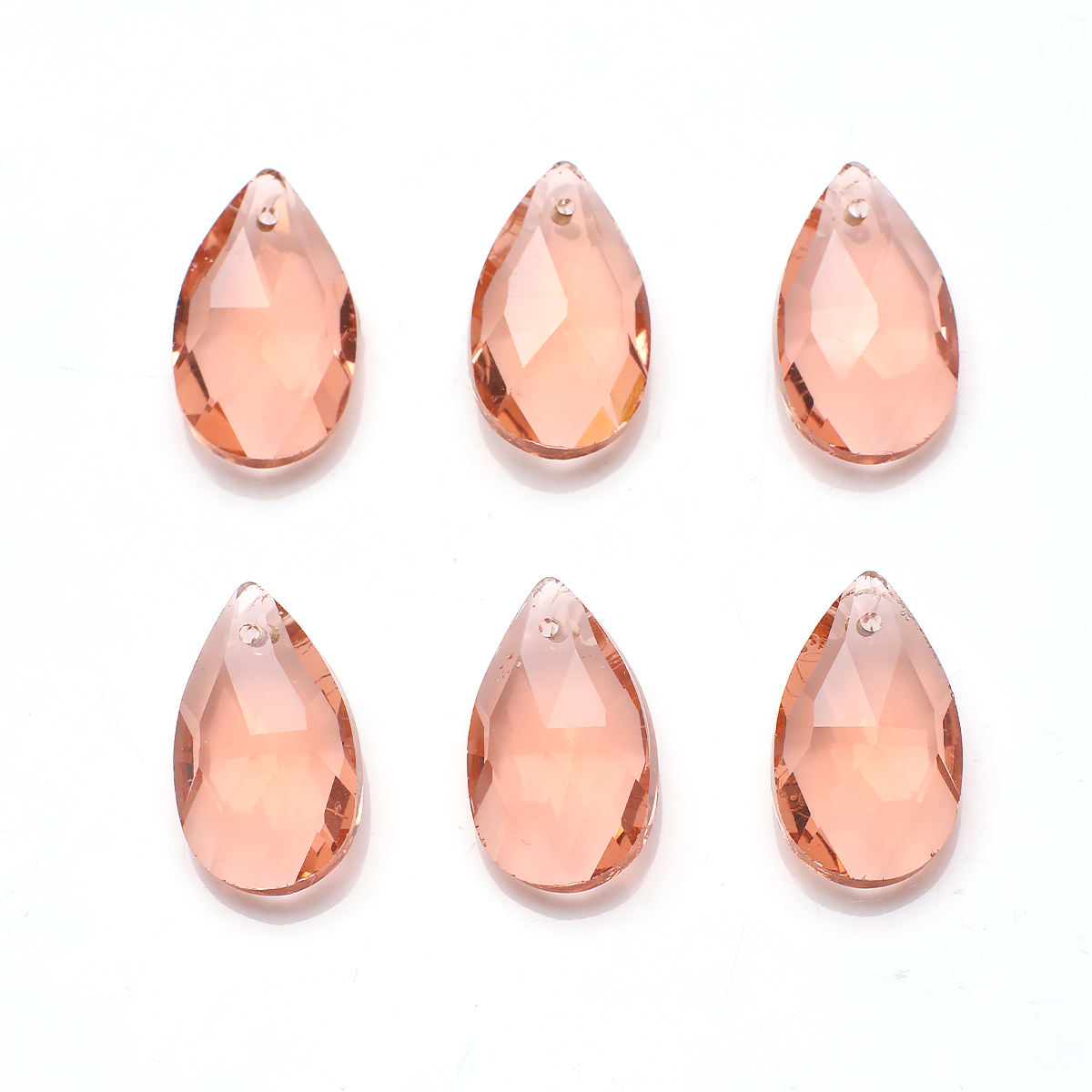 20Pcs/Lot Lampwork Glass Teardrop Beads Red 13X22mm Crystal Pear Pendant For DIY Jewelry Making Necklaces Handicrafts Supplies: GRAY