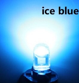 Ampoule LED pour intérieur de voiture T10 W5W 194 12V DC12V, 2/10 pièces, lumière blanche, jaune, rouge, glace, bleu, vert, rose, pour Parking latéral: Ice blue / 2piece