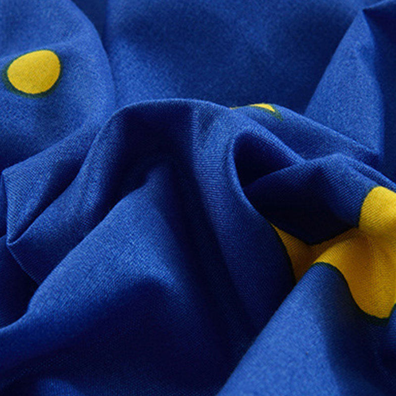 1 pc 90/120/150/180/200/220cm polyester lagen med elastik bånd gul blomstermønster dyb 25cm madras sengetøj liners