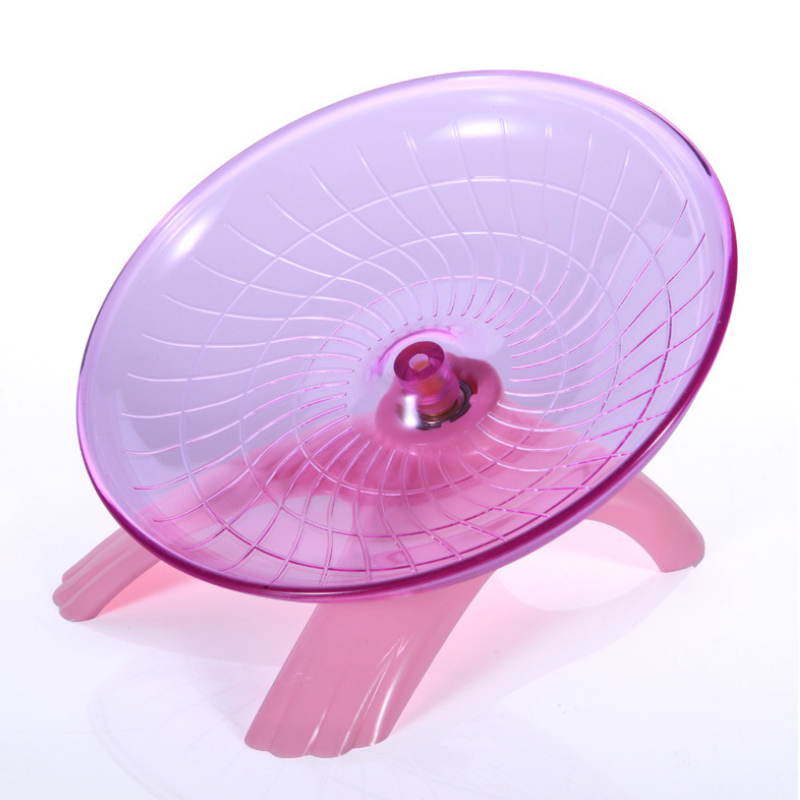¡Novedad! Juguete para mascotas hámster, disco para correr, platillo volador para mascotas, rueda deportiva SMD66: pink