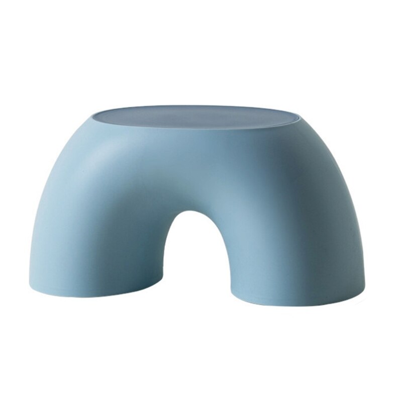 Taburete semicircular Simple para niños, banco pequeño de arcoíris, silla de Interior para el hogar, muebles de juguete, sofá de dormitorio Interior D: Azul