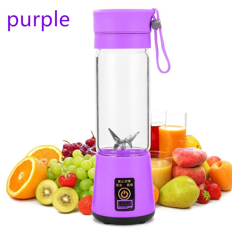 Portable-juicer Cup Juice Mixer Electric Milk Mixer Charging Juicer Mini Juicer <500ml Kitchen Accessories: purple