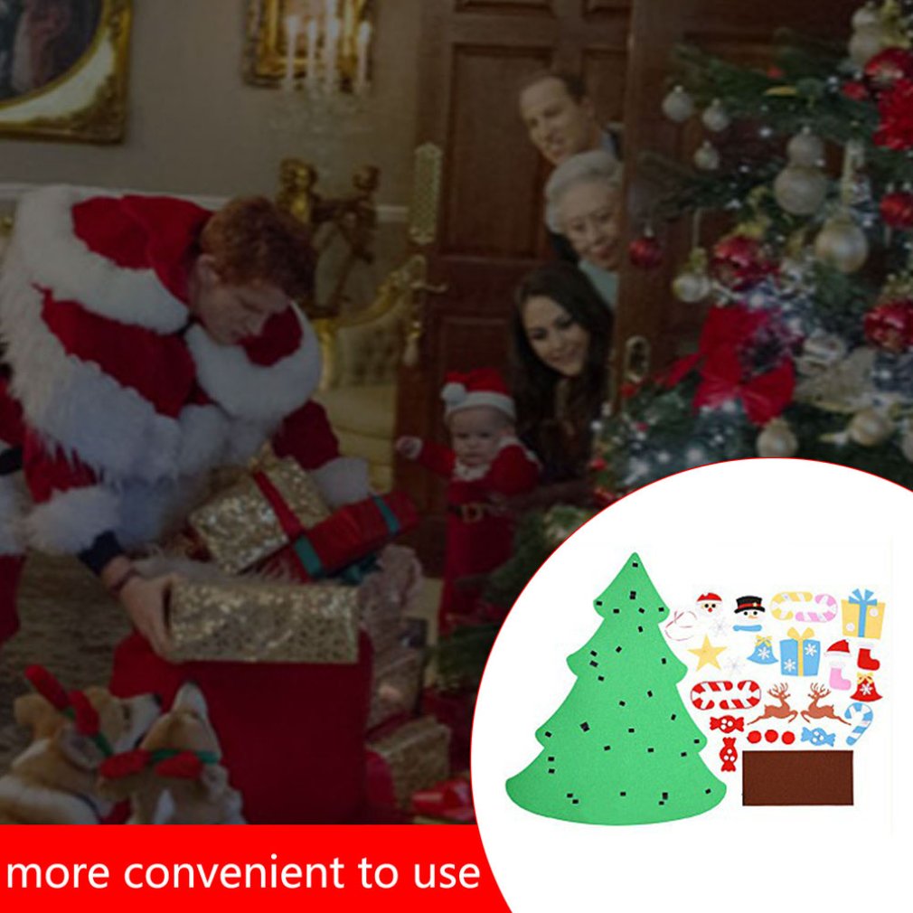 Filt juletre kalender jule nedtelling kalender anheng dekorasjon barn gjør det selv juletre