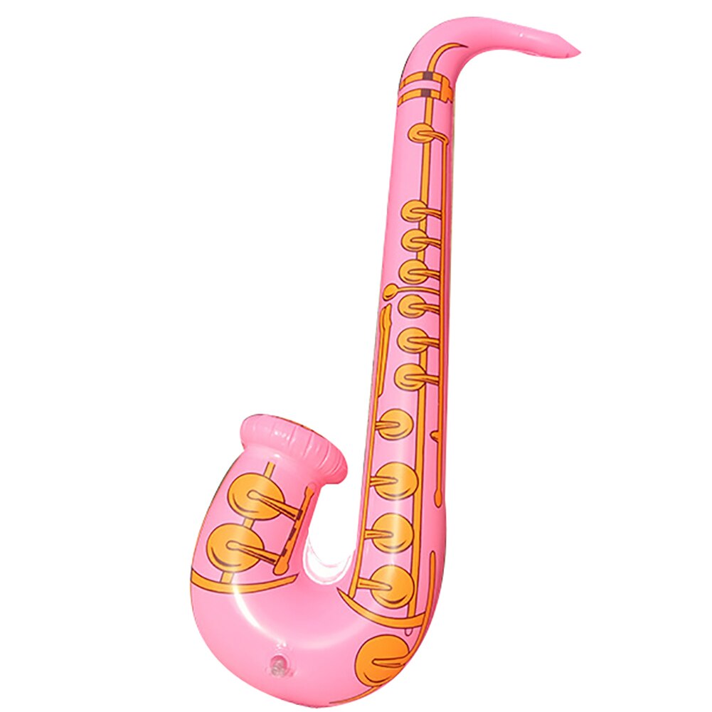 Pvc Opblaasbare Gitaar Microfoon Luit Muziekinstrument Vorm Kids Toy Party Props Decoratie: Saxophone