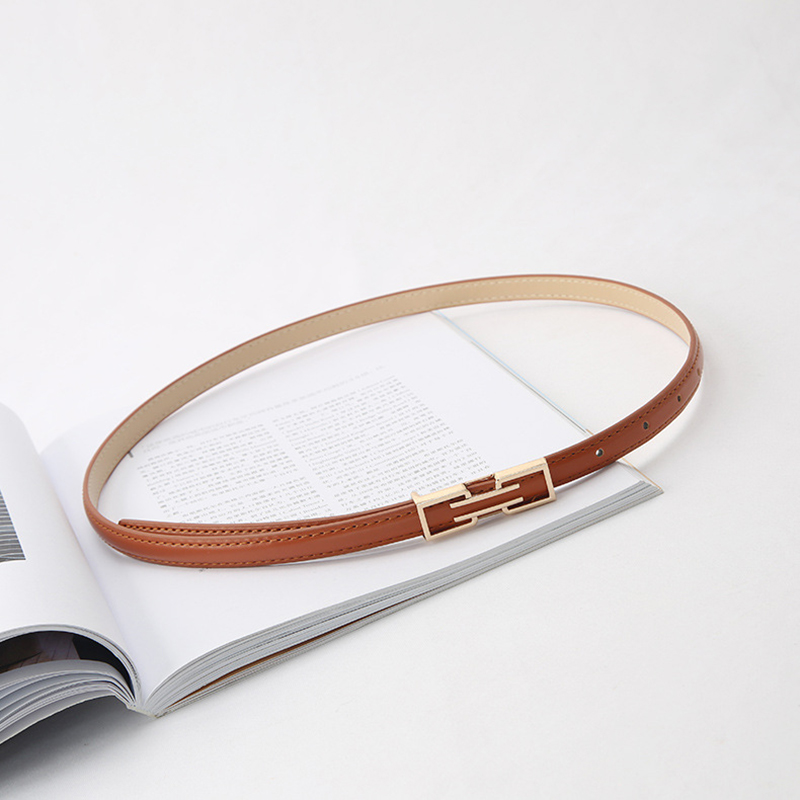 Mode lederen dunne riem dames broekjurk decoratie tailleband effen kleur magere taille riem dames verstelbare tailleband