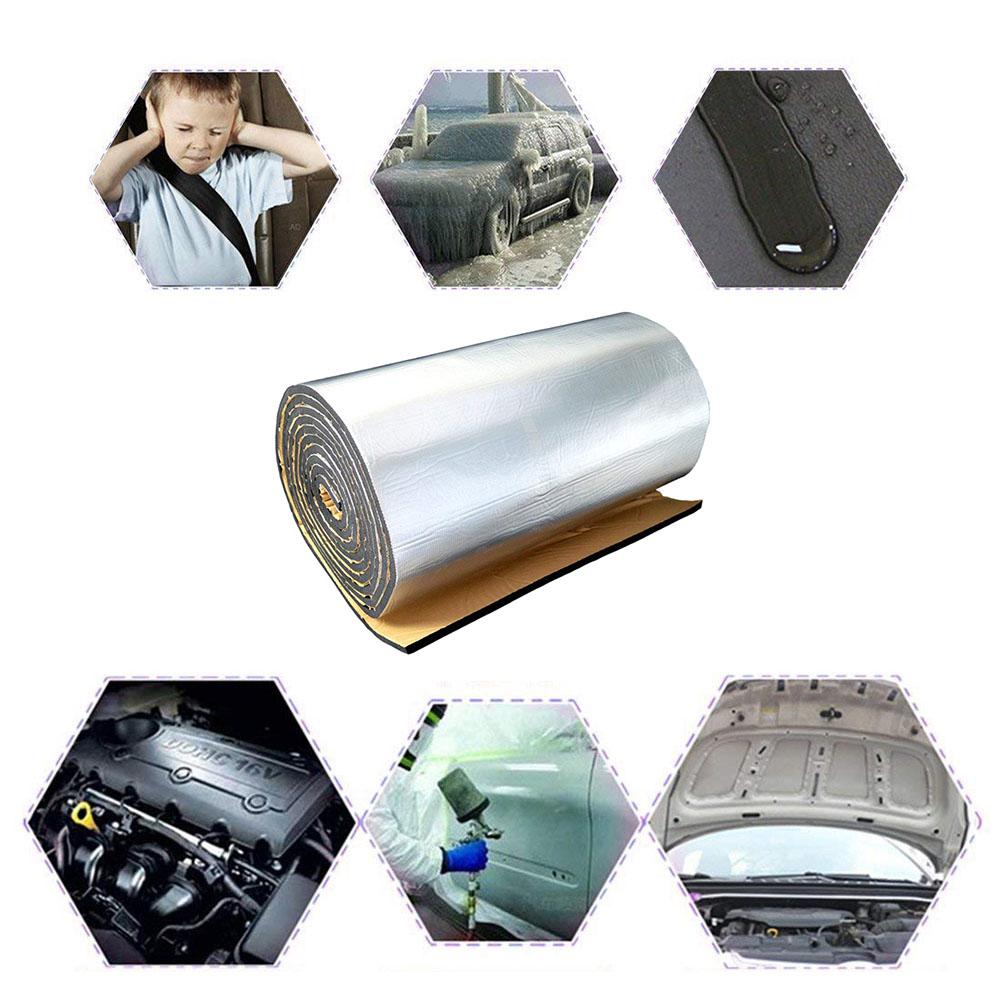 10mm bil lyddempermatte støy hetteisolasjon døpende hette motor brannmur varme aluminium skum matt
