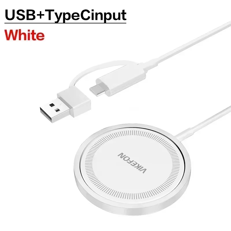 Almohadilla de carga inalámbrica magnética de 30w para Macsafe iPhone 16 15 14 13 Pro Max Mini estación de carga inalámbrica rápida cargadores magnéticos: Negro