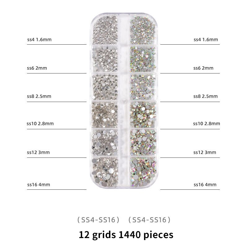 1440 st spik strass ansikte 2022 tips alla för manikyr decoracion uñas handarbete tillbehör kawaii figurer box nyheter: Sr09