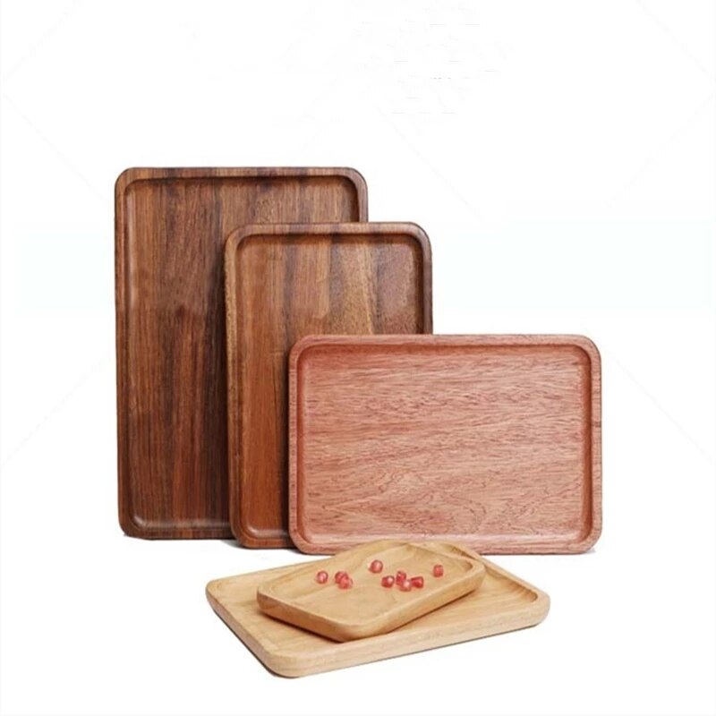 mini drewno patelnia talerz okrągła guma materiał deser obiad chleb potraw z owoców spodek taca herbaciana 10cm