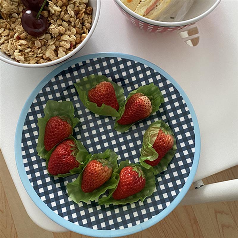 Plato de almacenamiento de forma redonda de 9 pulgadas, plato para cena, fruta, Sushi, aperitivo, postre, pastel, bandeja de pastelería, vajilla de cocina, decoración