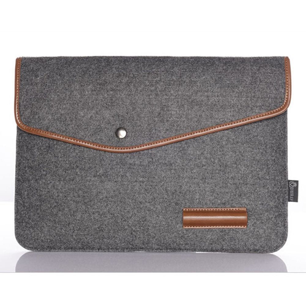 Notebook Laptop Wolvilt Sleeve Tas Voor Macbook Air 11 "13" 15 "Beschermhoes Computer tas Laptop Tas Liner Tas: 11 dark grey