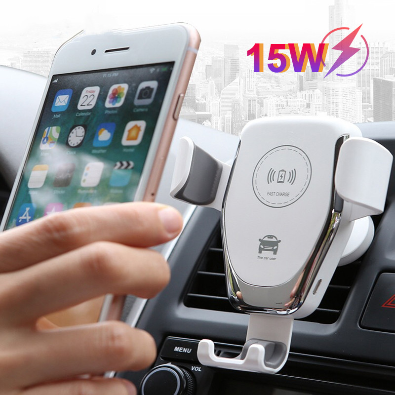 15w rápido qi carregador de carro sem fio para o iphone xs max xr x se 2020 samsung s10 s9 carregamento sem fio do telefone carro titular carregadores