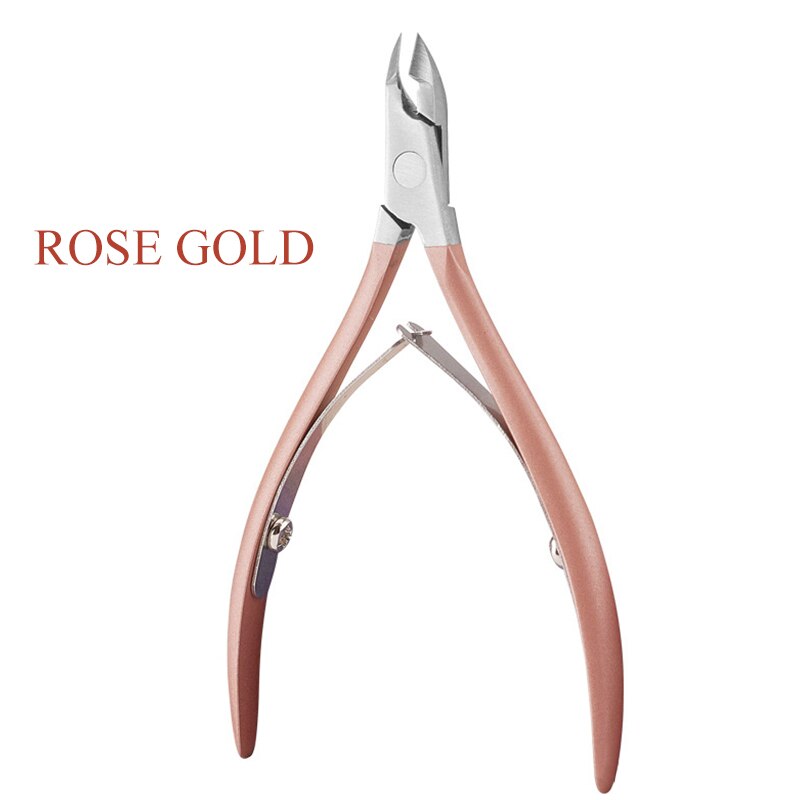 Alicate de cutícula de aço inoxidável, profissional, cortador de unhas, arte de unha, manicure, pedicure, cuidados, cortador, ferramentas de beleza: STYLE-6