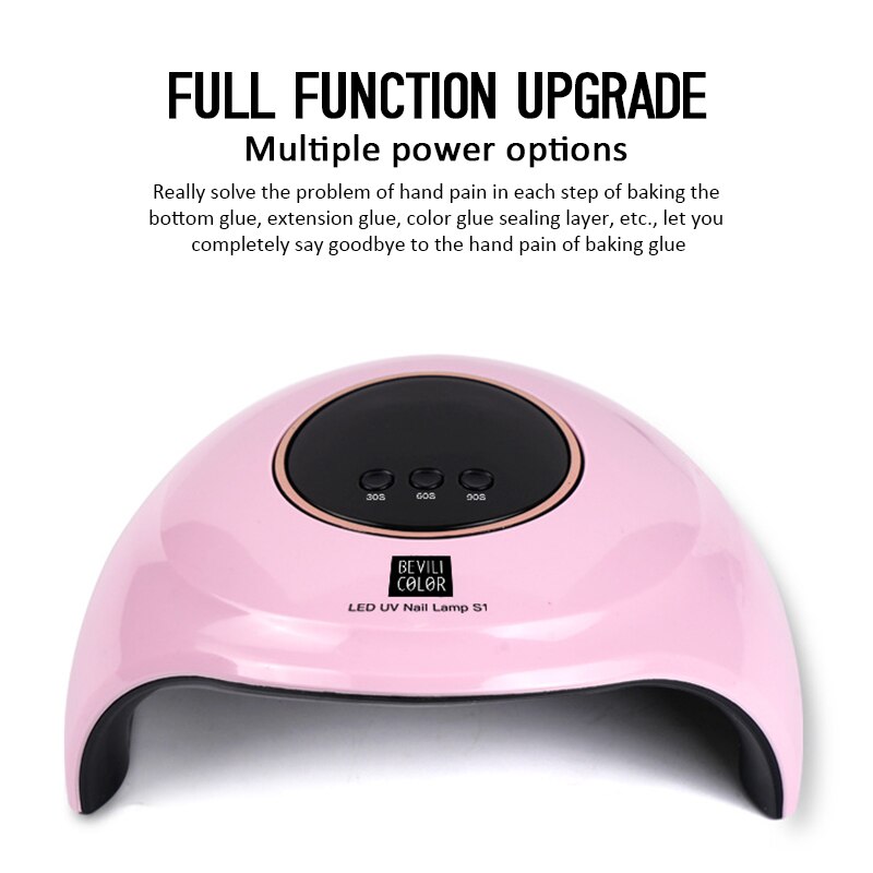 Lámpara LED UV para secar esmalte, en manicura de uñas en Gel, 36/48/54W