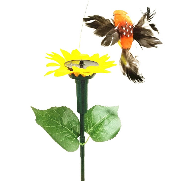Solar Energy Supply Vibration Power Flying Dancing Fluttering Butterflies Hummingbird Garden Decorative Stake: B