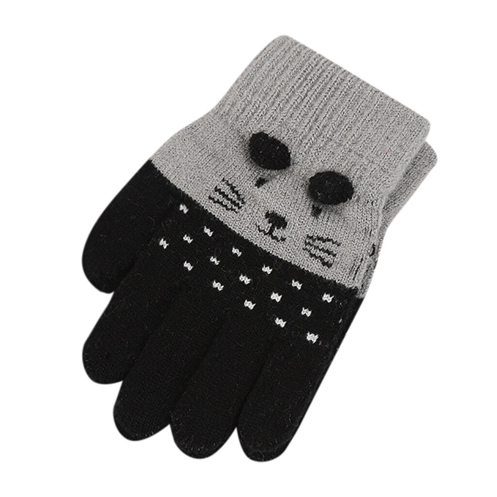 Capretti Dei Bambini Delle Ragazze Dei Ragazzi Guanti di Inverno Del Fumetto Sveglio Animale Caldo Lavorato a Maglia Guanti per Bambini Bambino Ispessimento Tenere in Caldo Meia Infantil: E