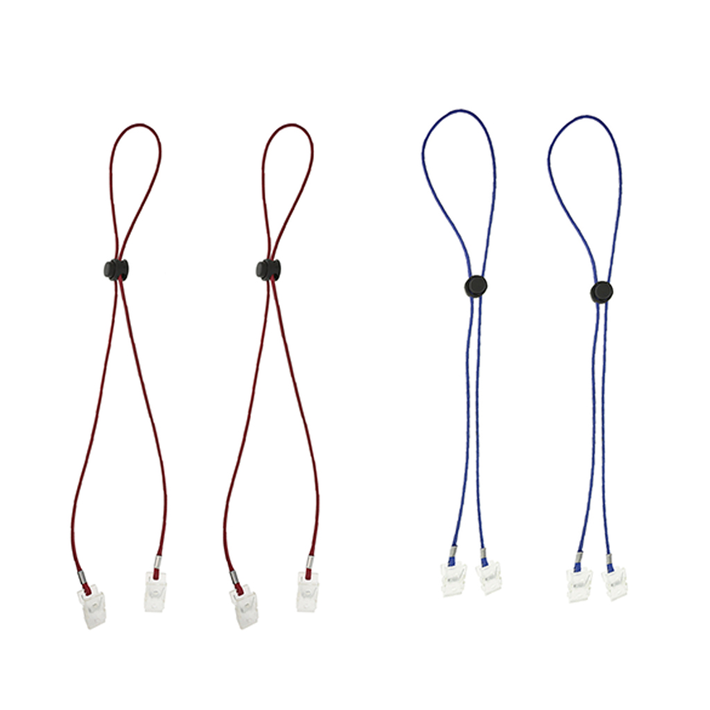 Flexible Napkin Chains, Neck Bib Clips, Napkin Holder for Elderly Kids, Adjustable (4 Pack)