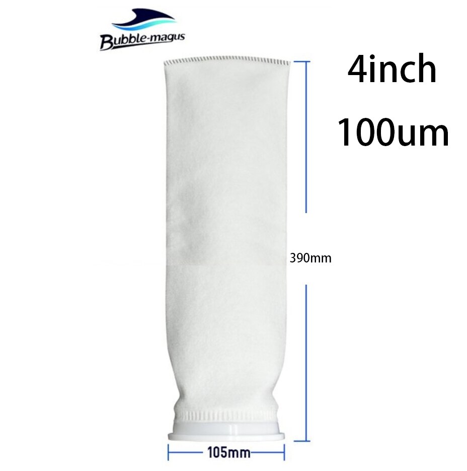 Soporte para calcetines y filtro de Acuario, Burbuja Magus, rejilla para filtro de pecera, bolsas de calcetines, cesta de plástico transparente de 4 pulgadas y 7 pulgadas: 4 inch 100 um