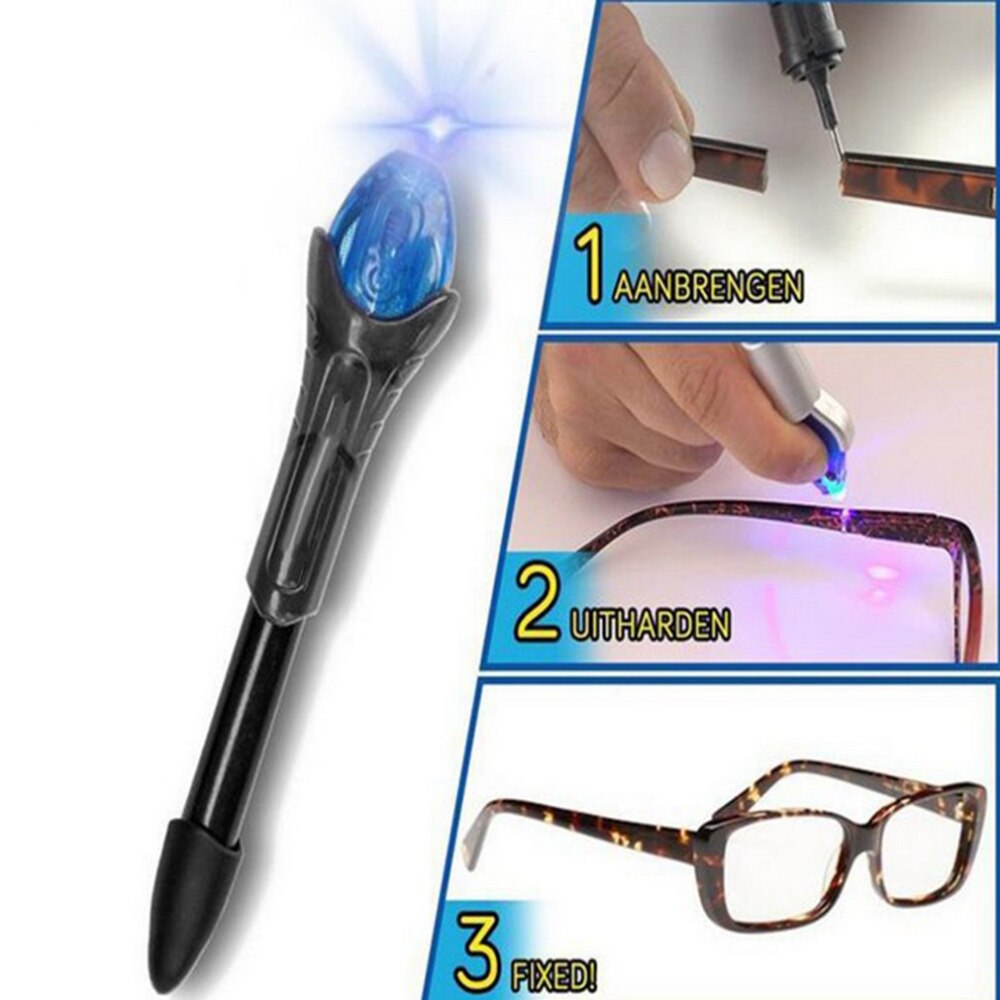 Repositionable 5 Second Quick Dry Fix UV Light Fix Liquid Glue Pen Glue Repairs Tool Quick Use Multifunctional Welding Compound