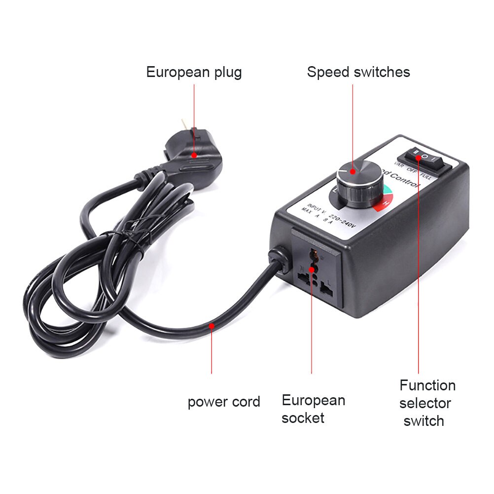 220-240V 8A Speed Control Electric Motor Variable Regulator for Light Fan Pump