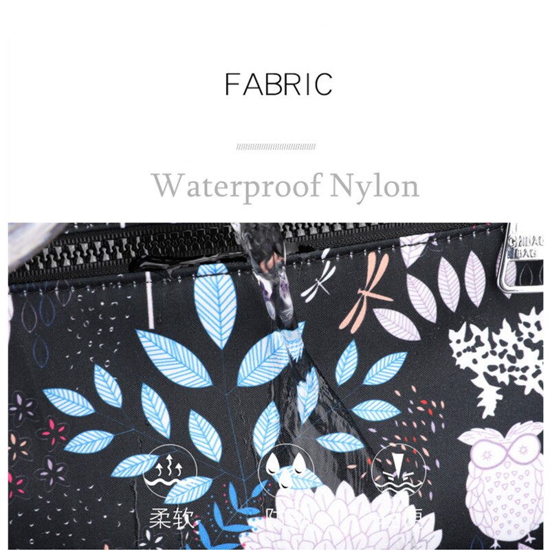 Vento-mochila de viaje para mujer, bolso de hombro de nailon resistente al agua, escolar, suave, con letras,