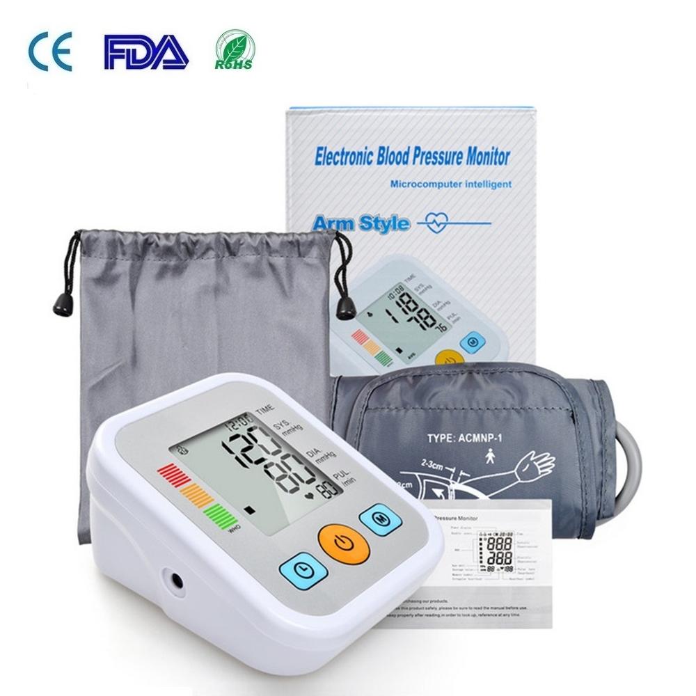 Digitale Bovenarm Bloeddrukmeter Heart Beat Rate Pulse Meter Tonometer Bloeddrukmeter Pulsometer Automatische Maatregel