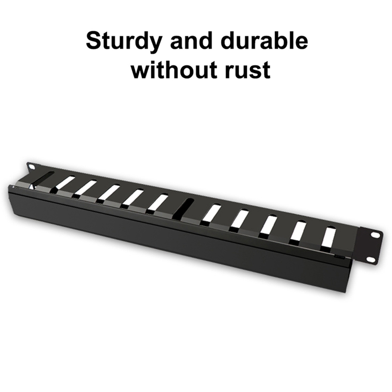 ! 19-Inch Cabinet 12 Stalls 1U Network Rack Cable Management 12Slot Metal Network Distribution Frame Wire Organizer