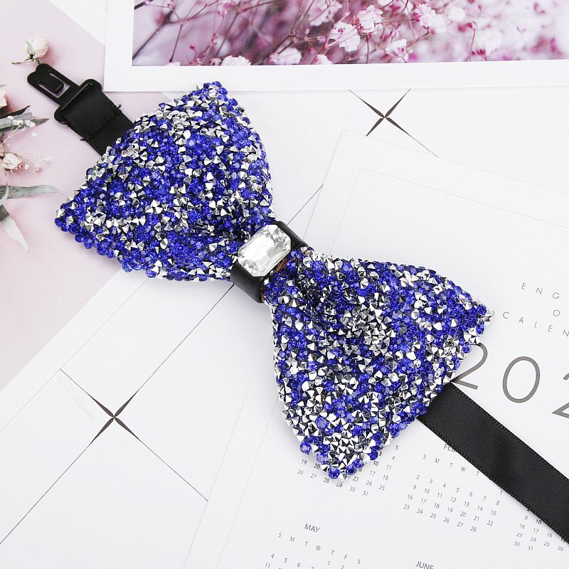 Diamant Zwart Rood Strikje Mannen Voor Strass Kraag Mannen Bowtie Kristal Chaton Super Cool Luxe Wedding Party Strikjes vlinder