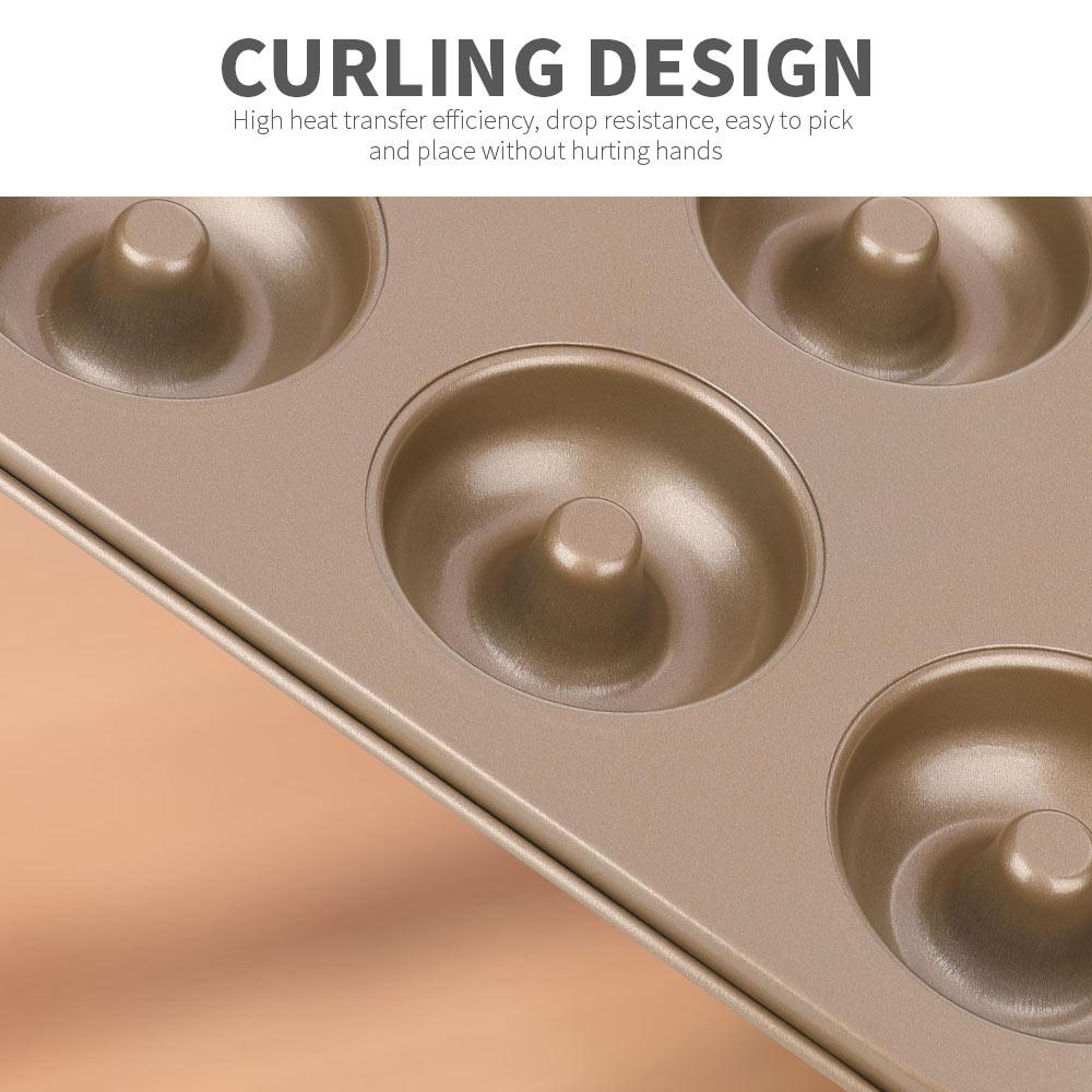 Carbon Steel Kitchen Sugarcraft Donut Baking Tray Fondant Molds Practical Eco-Friendly Cake Bakeware Convenient Tableware