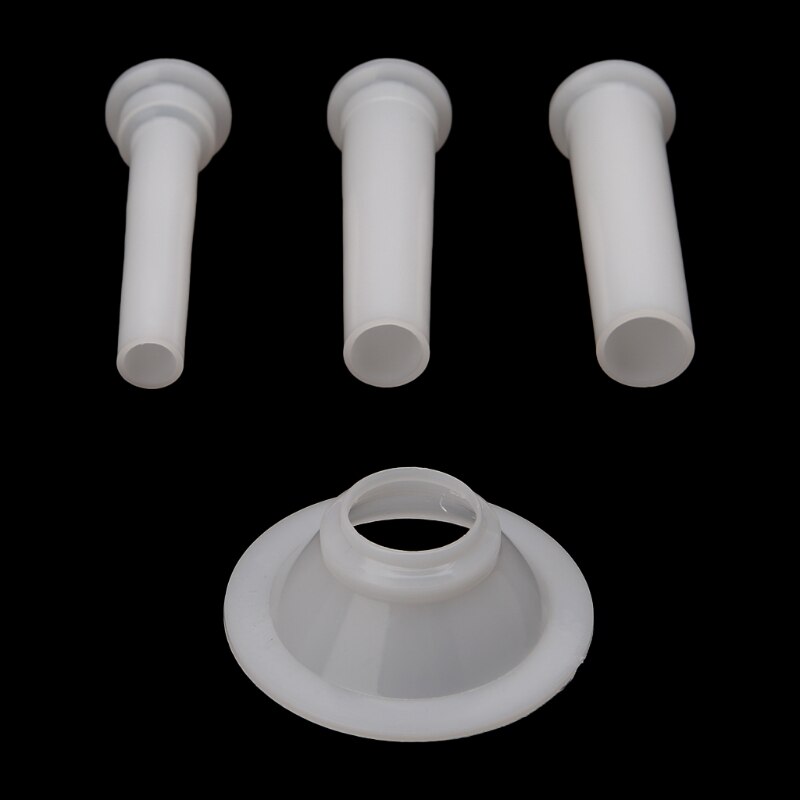 4PC Meat Grinder Sausage Stuffer Filling Tubes Funnels Nozzles Spare Parts Plastic Sausage Filling Stuffing Tube
