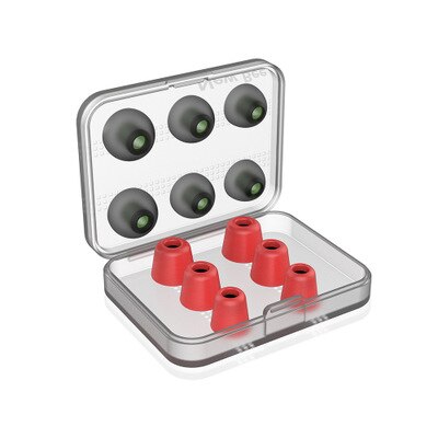 Oordopjes voor bee premium oordopjes die omgevingsgeluid blokkeren, oordopjes van traagschuim, inner 4.9mm voor 5-7mm in-ear hoofdtelefoons: Mix zwart rood