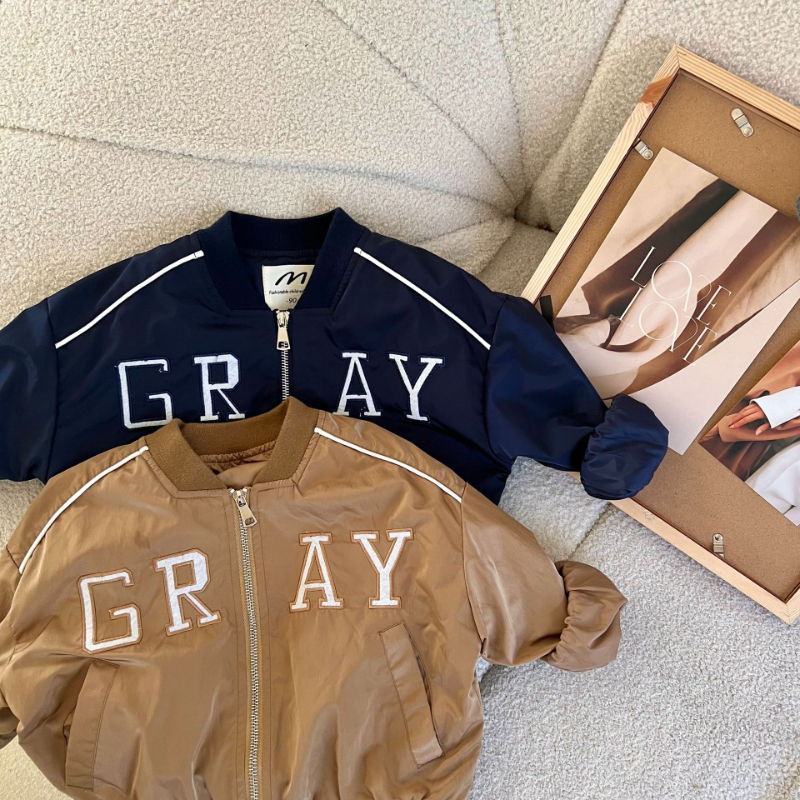 Kids 'Overjas 2022 Lente Jongens En Meisjes Baseball Jas Baby Korte Zip-Up Shirt Kids Kleding