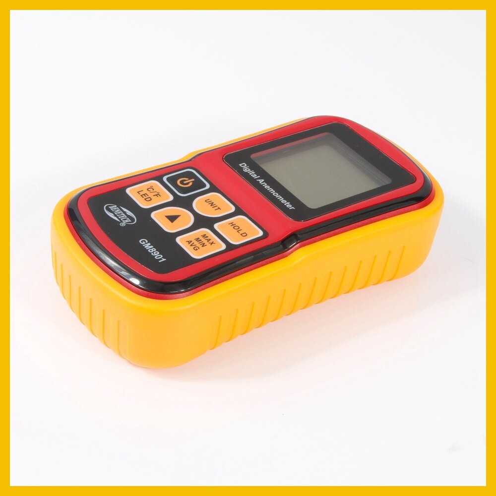 Høj nøjagtighed anemometro lcd-display digitalt anemometer 0 ~ 45m/ s vindmåler lufthastighed temperaturmåler  gm8901- benetech