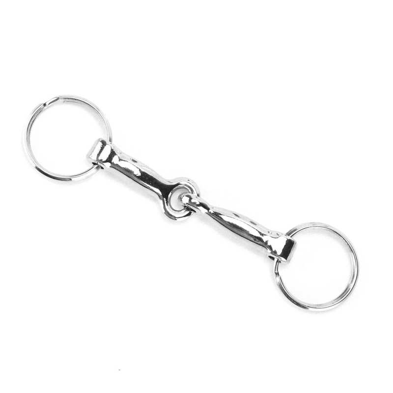 Equestrian Snaffle Bits Keychain Zinc Alloy Pelham Keychain Single Connector Horse Bit Key Knot Drinking