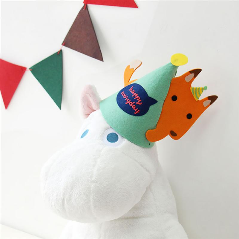 Gorros creativos de cumpleaños para niños, tocado con temática de animales DIY, estilo variado, 4 Uds.