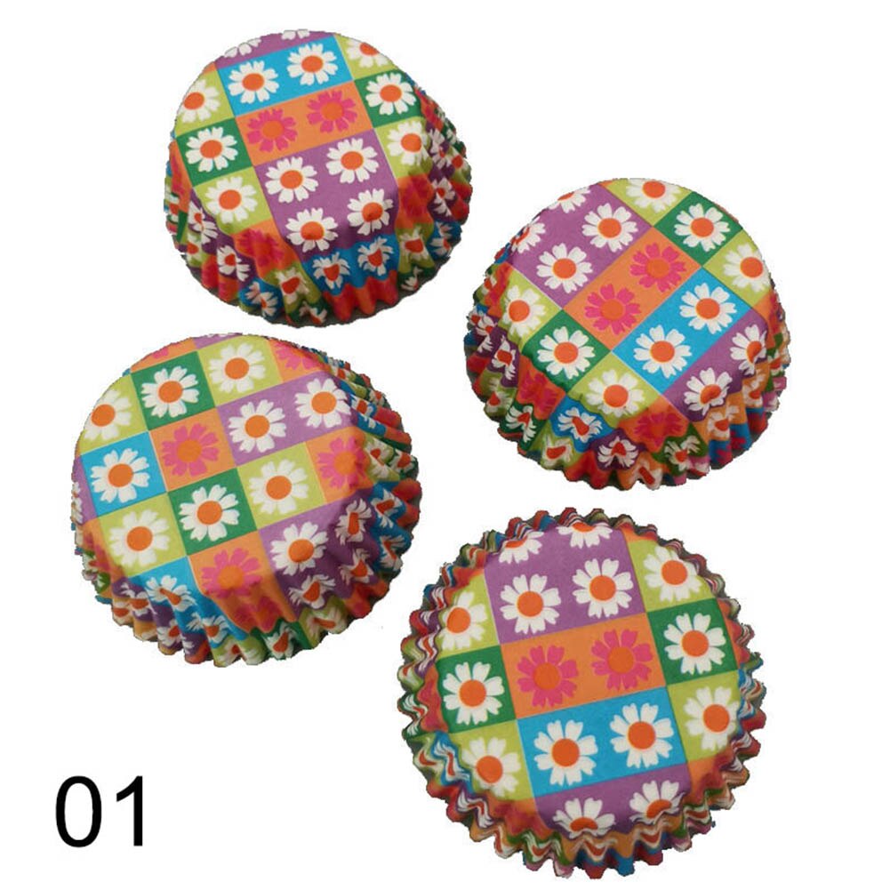 100 Pcs Cake Papier Cup Geval Cupcake Liner Bakken Muffin Doos Lade Decorating Gereedschap TI99: 1