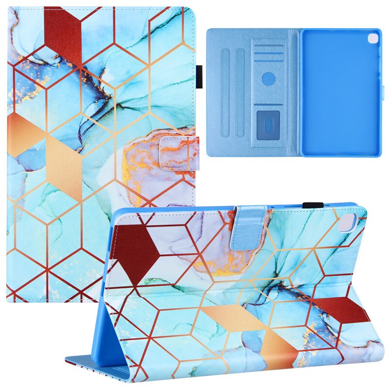 Tablet marmor cover til samsung galaxy tab  s6 lite 10.4 etui sm -p610 sm-p615 malet caqa læder pu coque flip stand shell