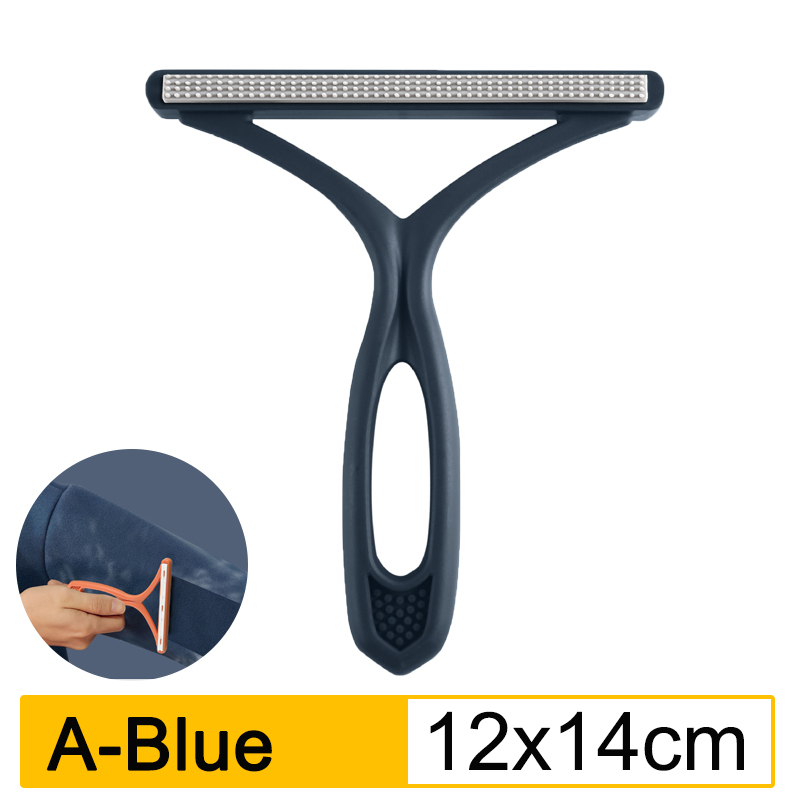 2-IN-1 Double-sided Lint Remover Handle Shaver Brushes for Clothes Carpet Sweater Pet Fur Hair Catcher Scrapers Cleaning Tools: WHITE