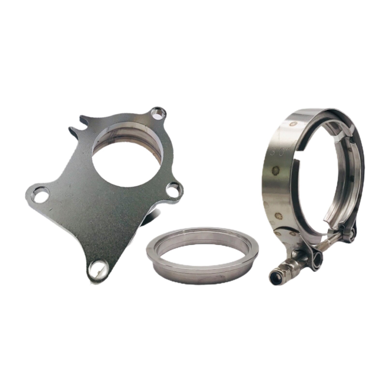 Adaptateur de Conversion T3 T3/T4 5 Turbo, bride de tuyau de descente à bande V de 2.5 pouces