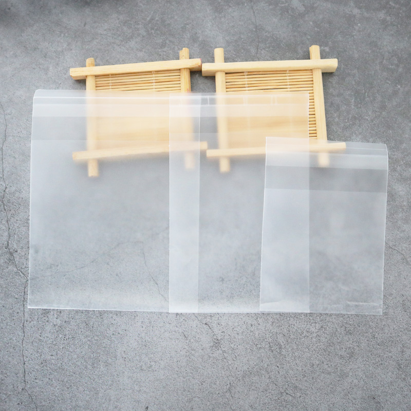 50pcs Frosted Plastic Envelopes Bags Cookie Dessert Bags Self-adhesive Envelope Stationery Packing Bag Office School Supply