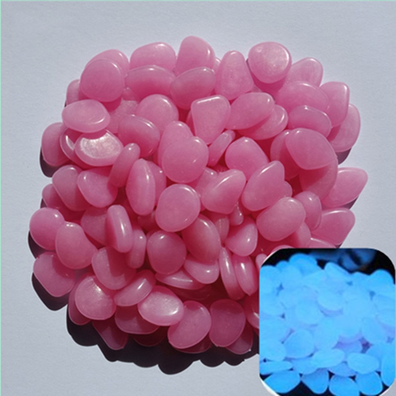 Piedras fluorescentes para pecera de jardín, accesorios de decoración de piedra luminosa para acuario, piedras brillantes en la oscuridad, , 10 Uds.: 10PCS Light Purple
