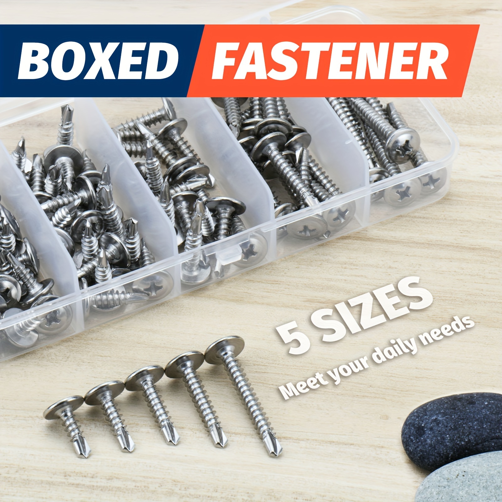 # 8 gemodificeerde truss head plaatwerk schroeven assortimentset 410 roestvrij staal zelftappende boorschroeven voor metaal kunststof hout