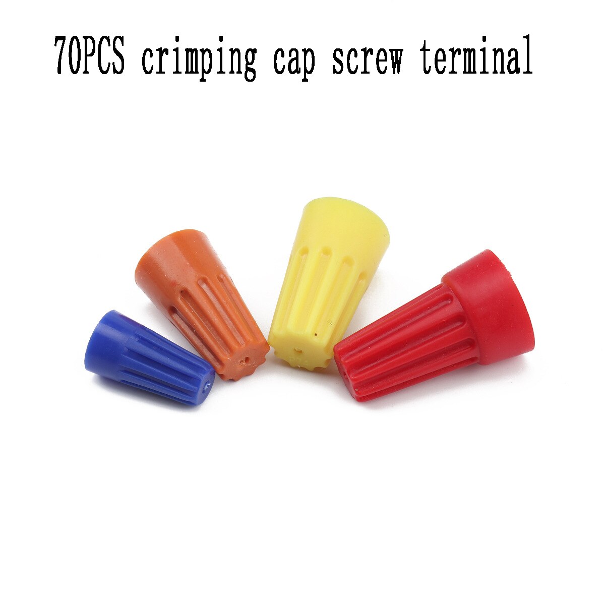 70PCS Crimping Cap Screw Terminal / Spring Crimping Cap Closed Terminal Waterproof Wiring Wire Connector