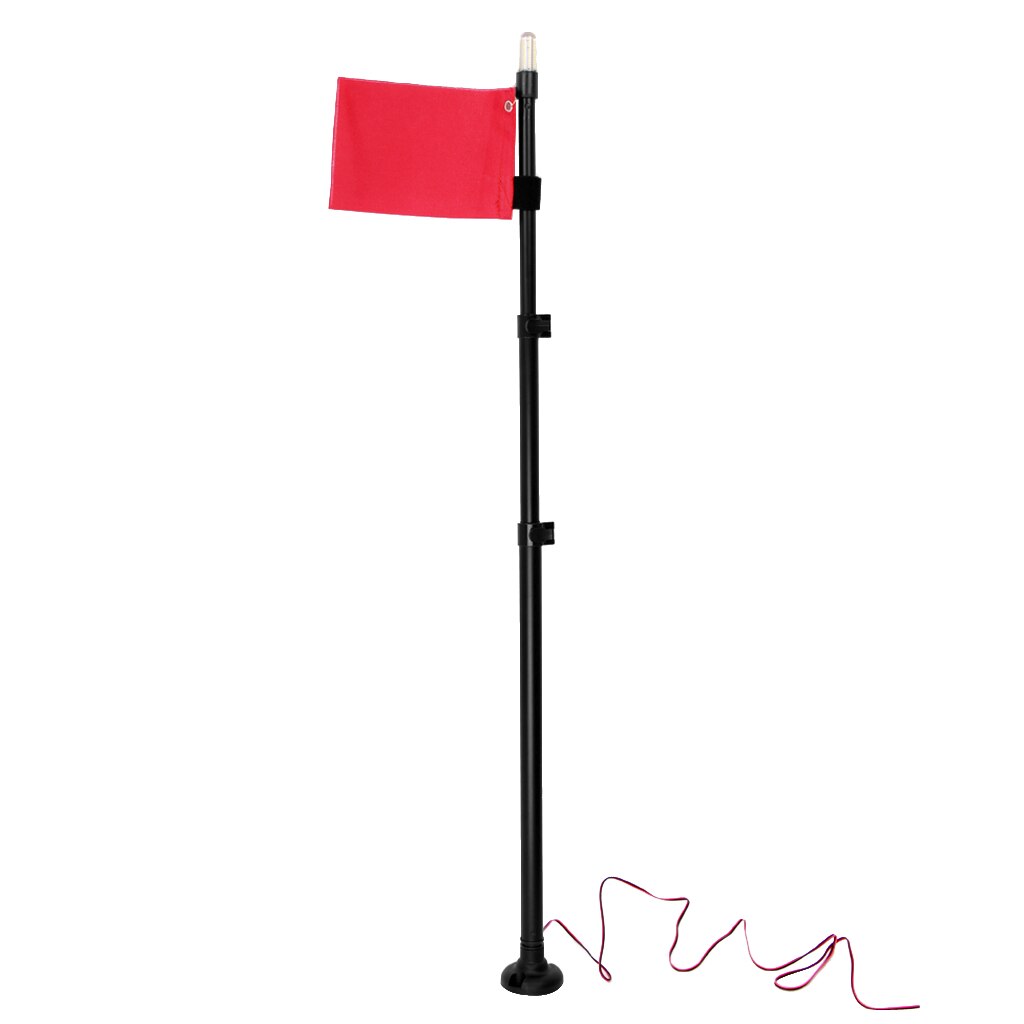 Deluxe Safety Flag With Mount Pole, Light Combo For Kayak Canoe Boat Dinghy
