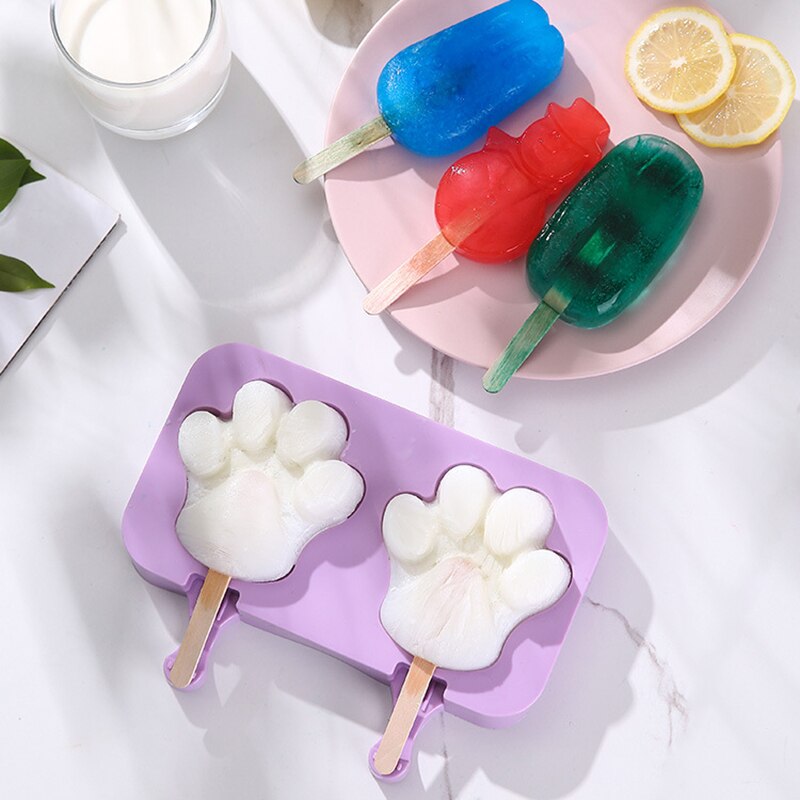 Ijs Mallen Herbruikbare Siliconen Ijslolly Diy Bevroren Ijs Voor Kids Volwassenen Dessert Mold Frozen Popsicle Tray Mallen