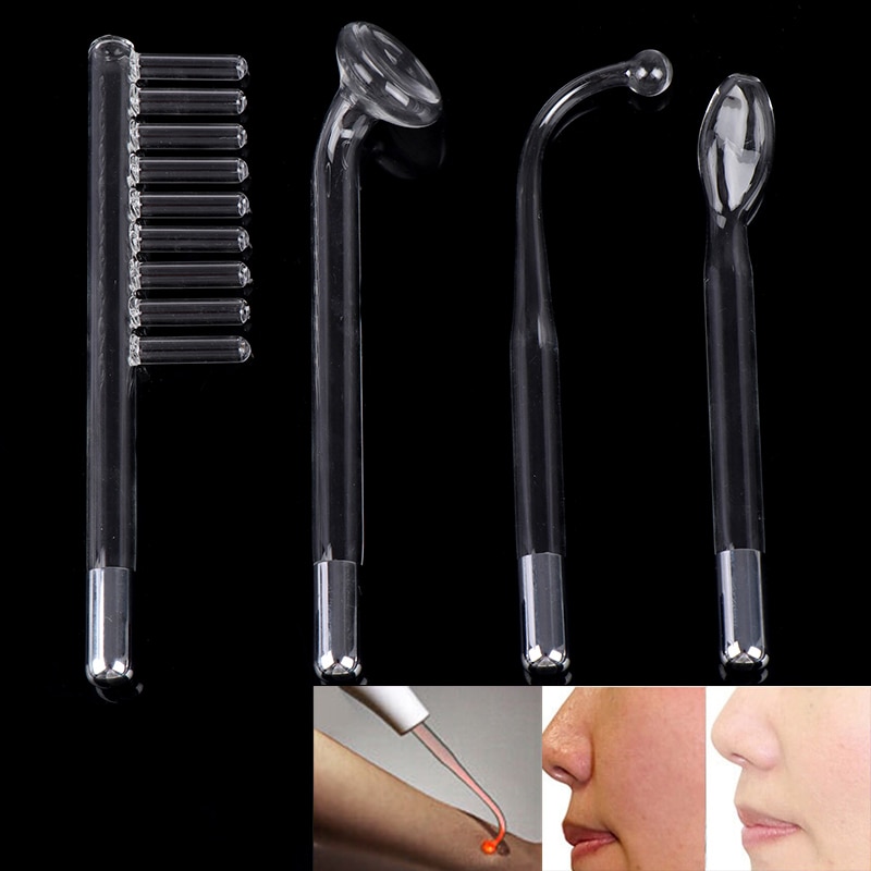 4Styles High Frequency Facial Machine Electrode Wand Electrotherapy Glass Tube Beauty Therapy Puffy Acne Spot Wrinkles Remover