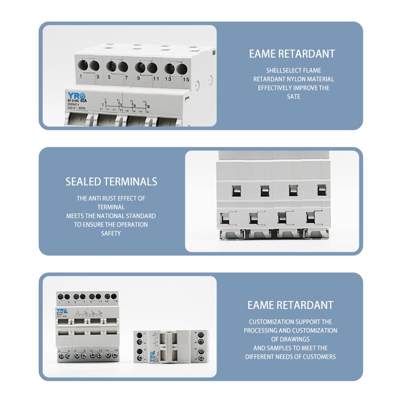 2P 40A 63A MTS Interruptor de transferência manual de energia dupla Disjuntor de intertravamento